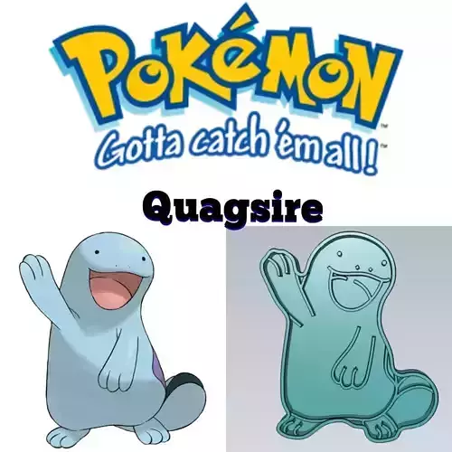 Amazing Pokemon Quagsire Cookie Cutter Stamp Cake Decorating  3D model