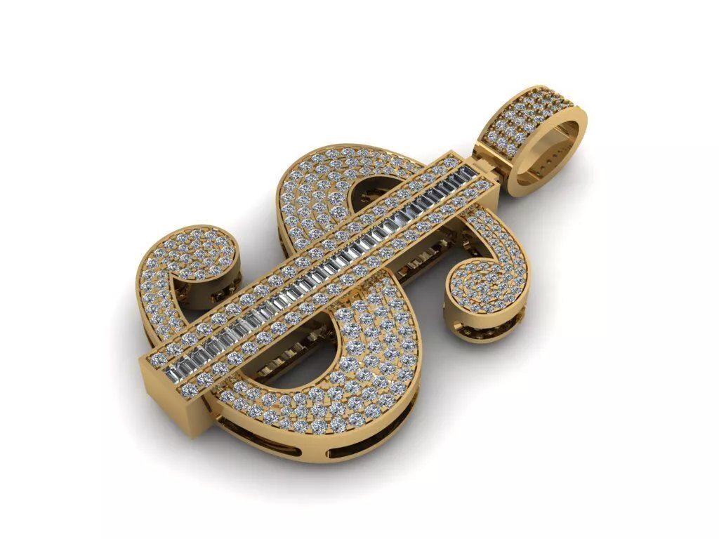S-shaped Pendant Gold Dola 3D print model
