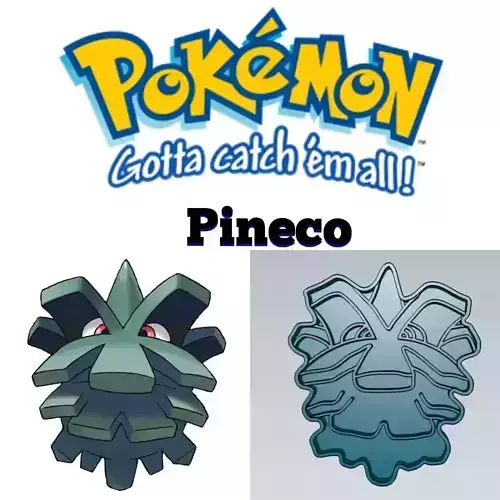 Amazing Pokemon Pineco Cookie Cutter Stamp Cake Decorating 