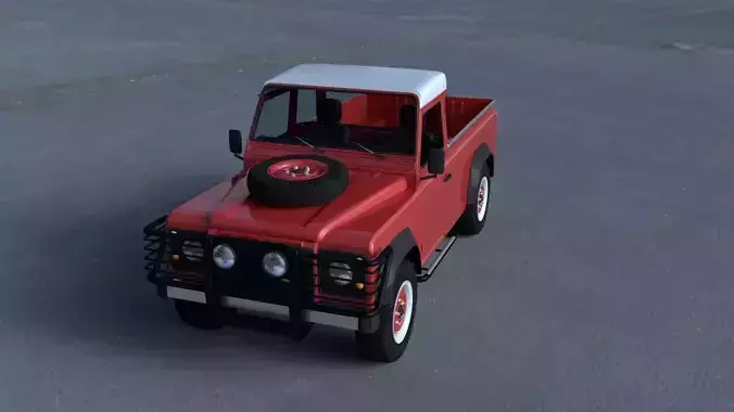 Land Rover Defender 110 Pick Up w interior HDRI