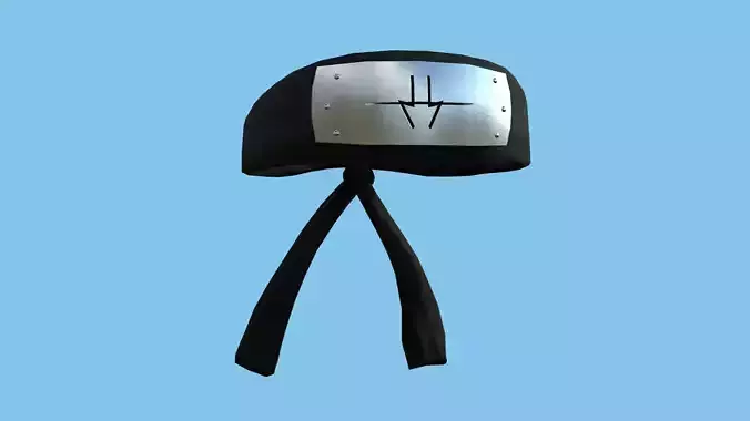 Naruto Bandana 10 - Waterfall Renegade - Character Design Low-poly 3D model