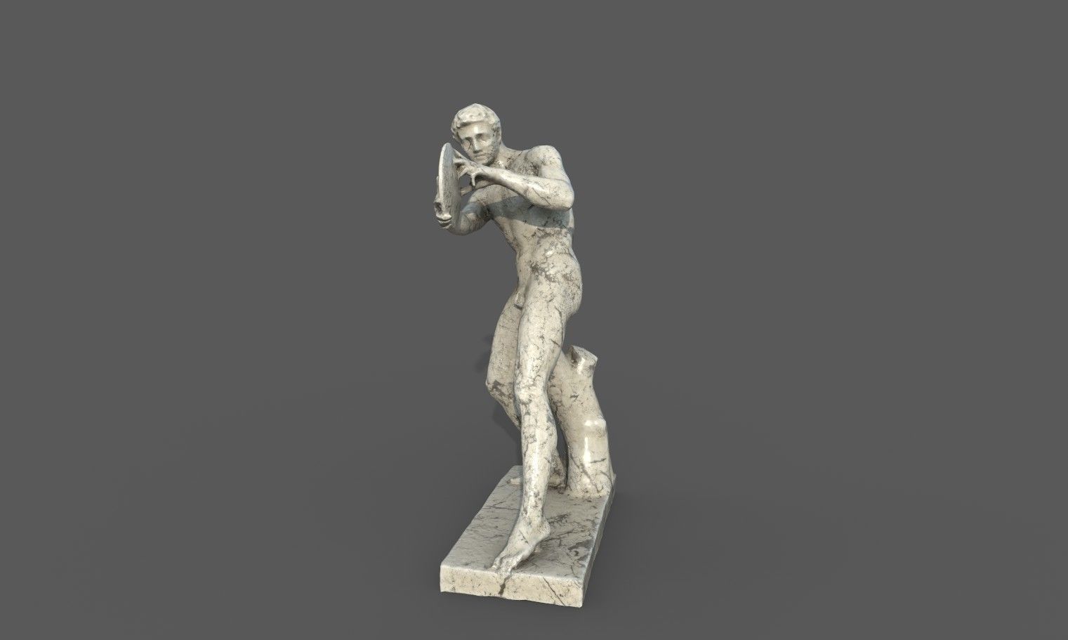 statue of Discobolus   Low-poly 3D model_17