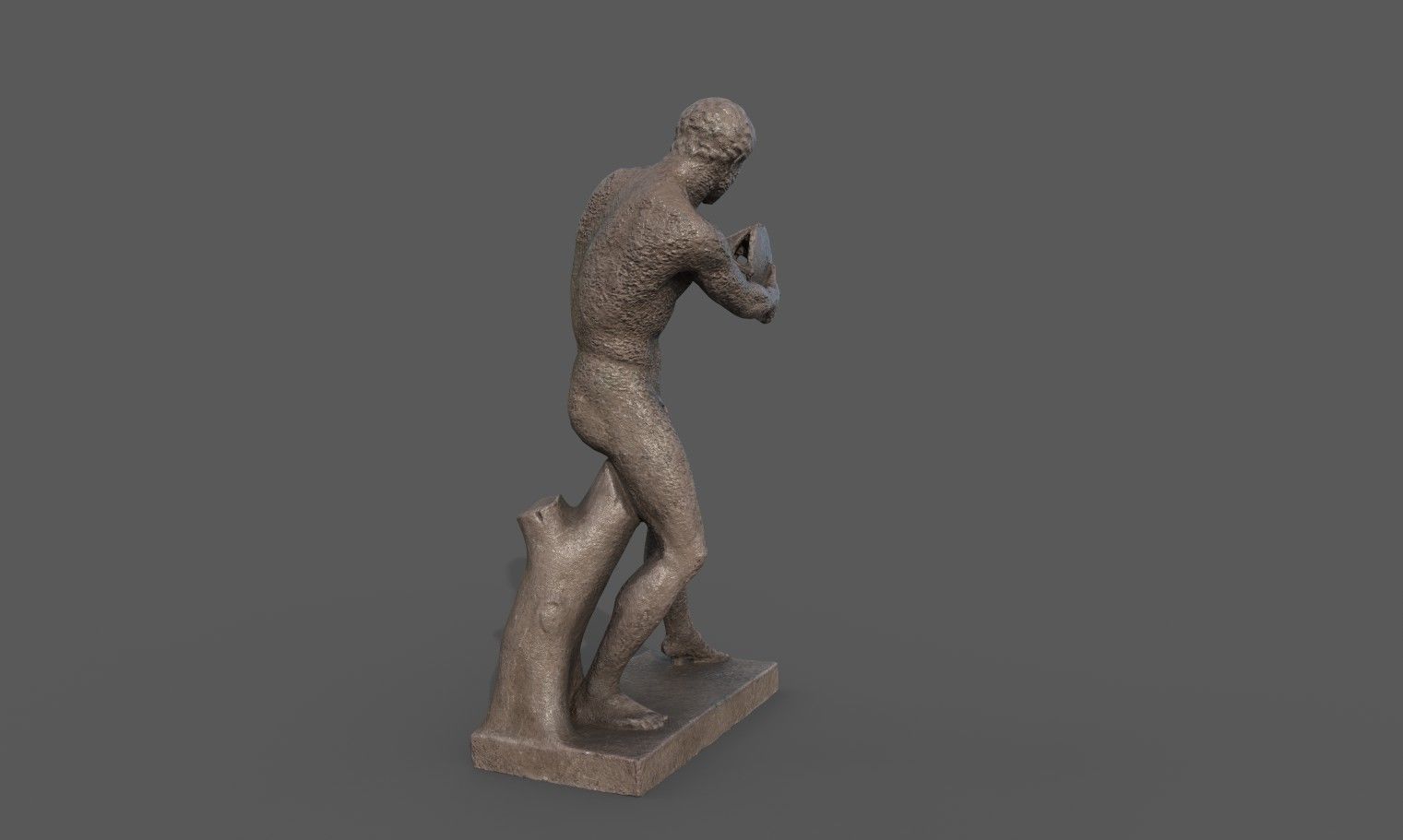 statue of Discobolus   Low-poly 3D model_5