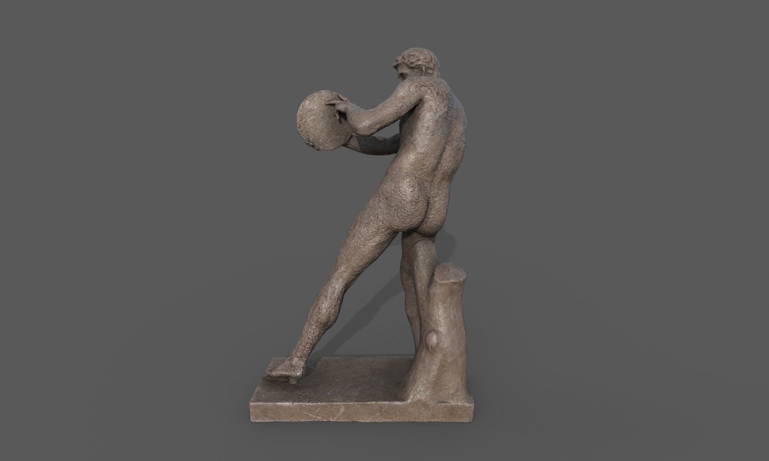 statue of Discobolus   Low-poly 3D model_4