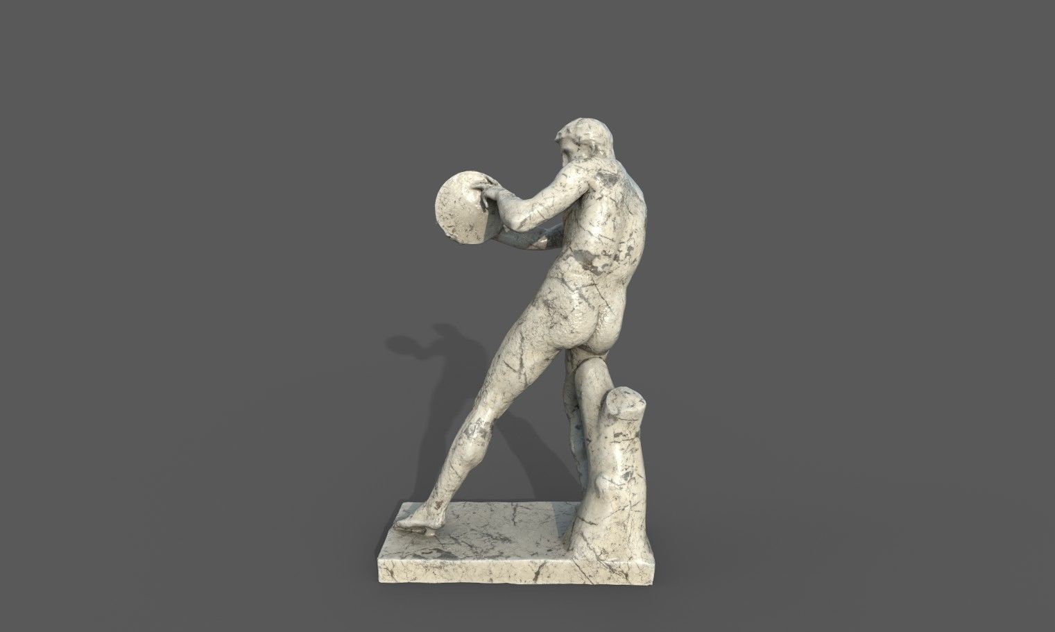 statue of Discobolus   Low-poly 3D model_18