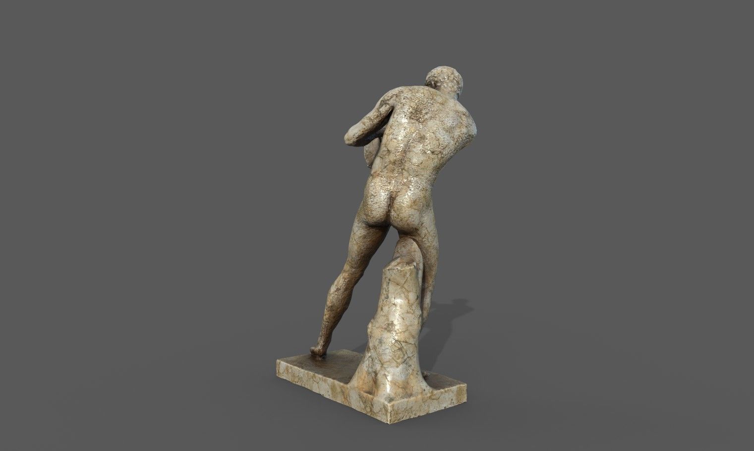 statue of Discobolus   Low-poly 3D model_12