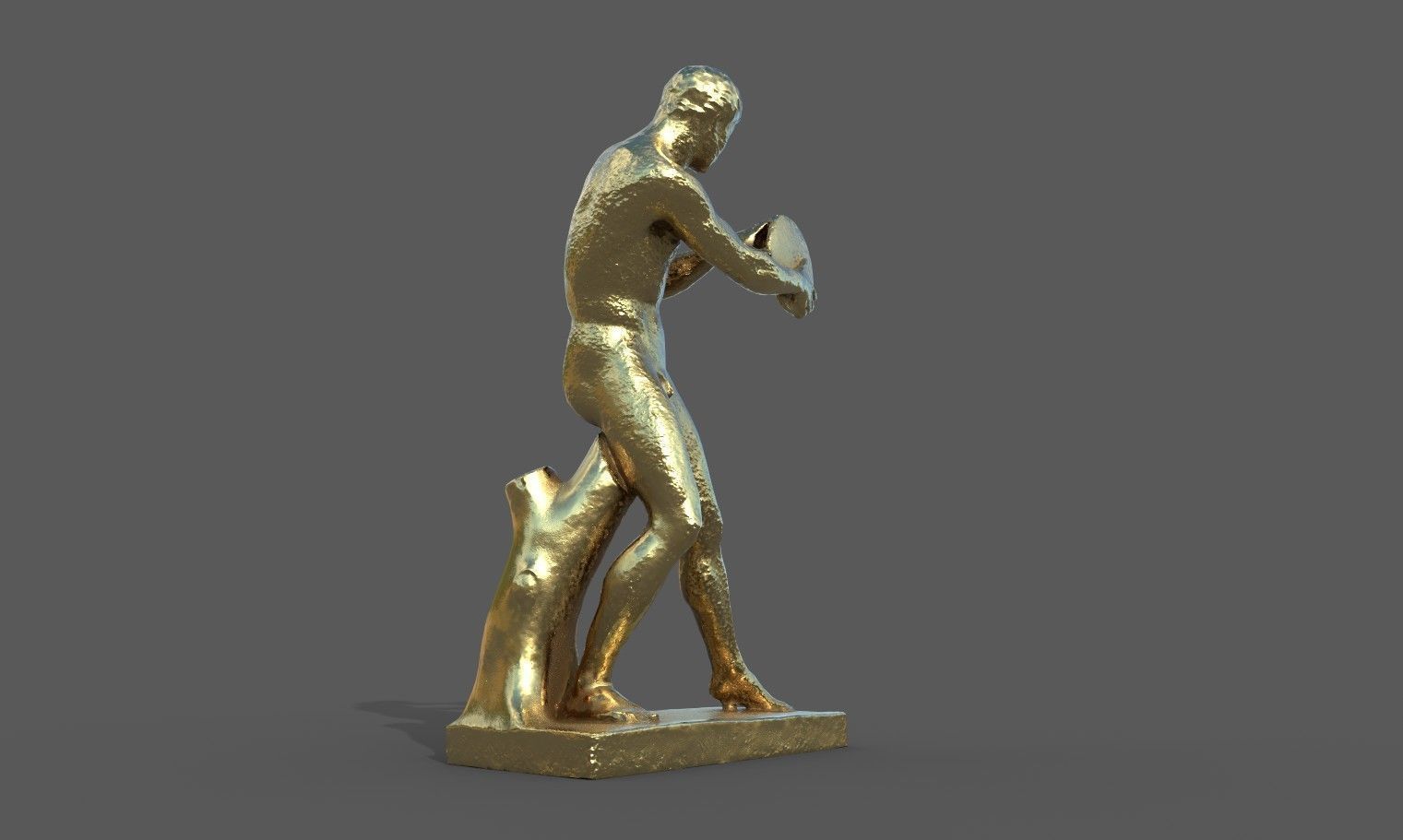 statue of Discobolus   Low-poly 3D model_24
