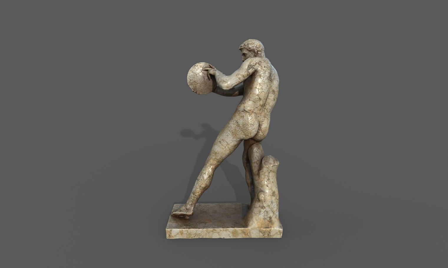 statue of Discobolus   Low-poly 3D model_11