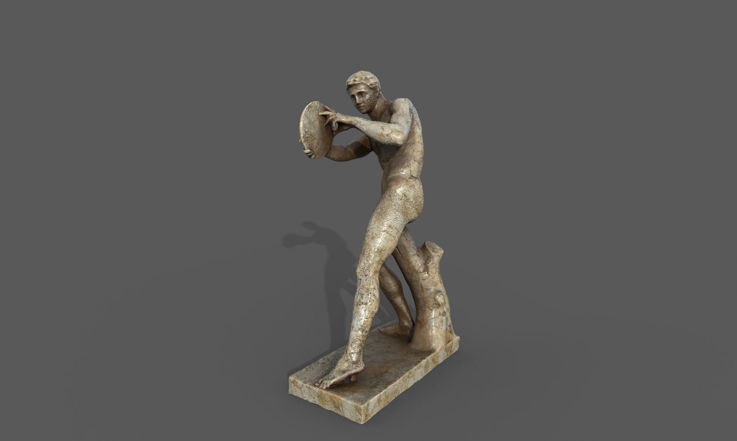 statue of Discobolus   Low-poly 3D model_10