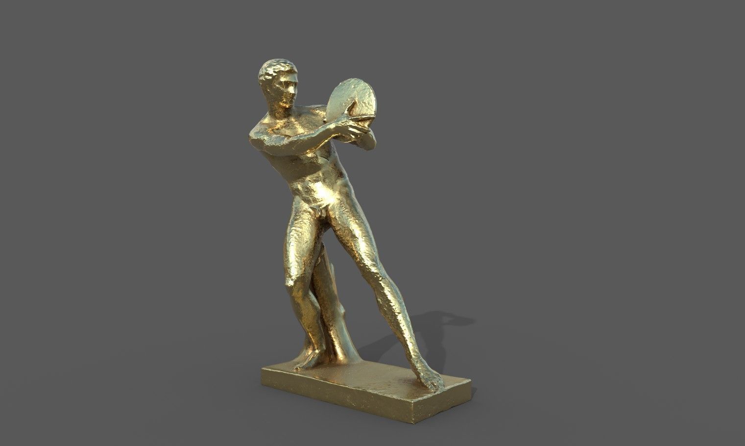 statue of Discobolus   Low-poly 3D model_21