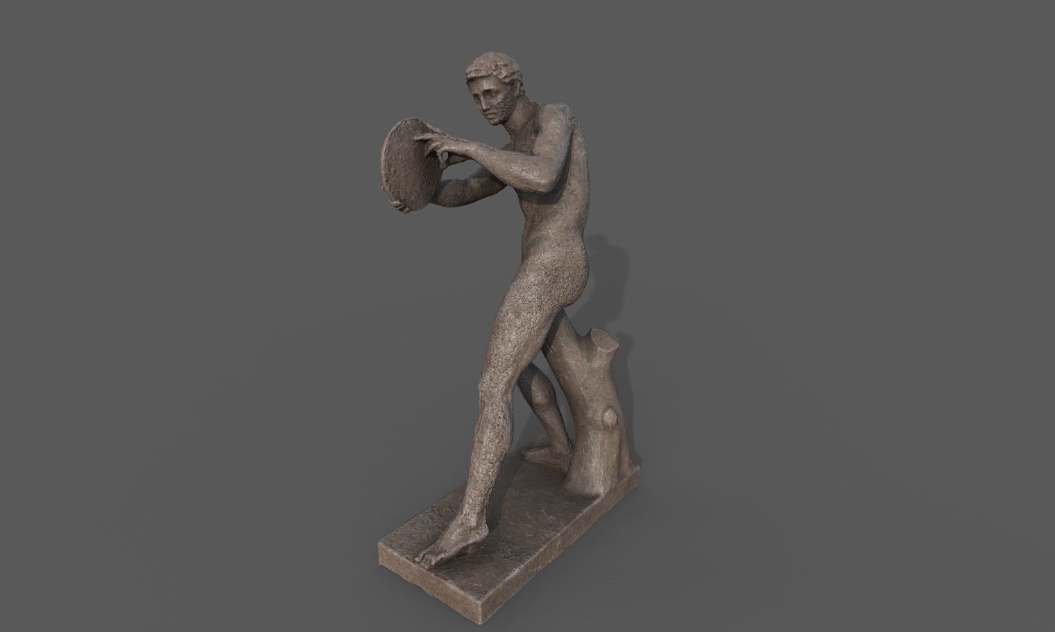 statue of Discobolus   Low-poly 3D model_3