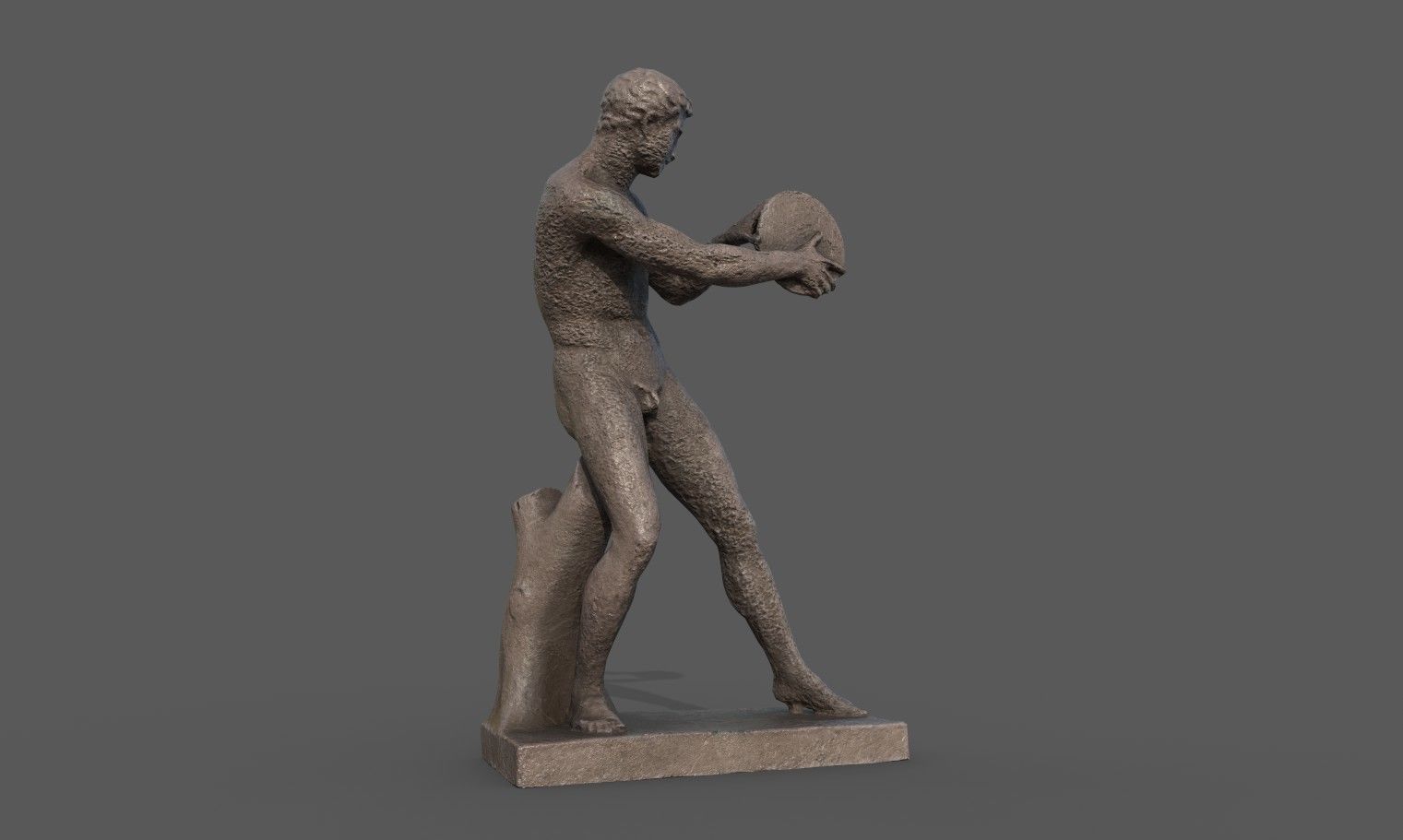 statue of Discobolus   Low-poly 3D model_6