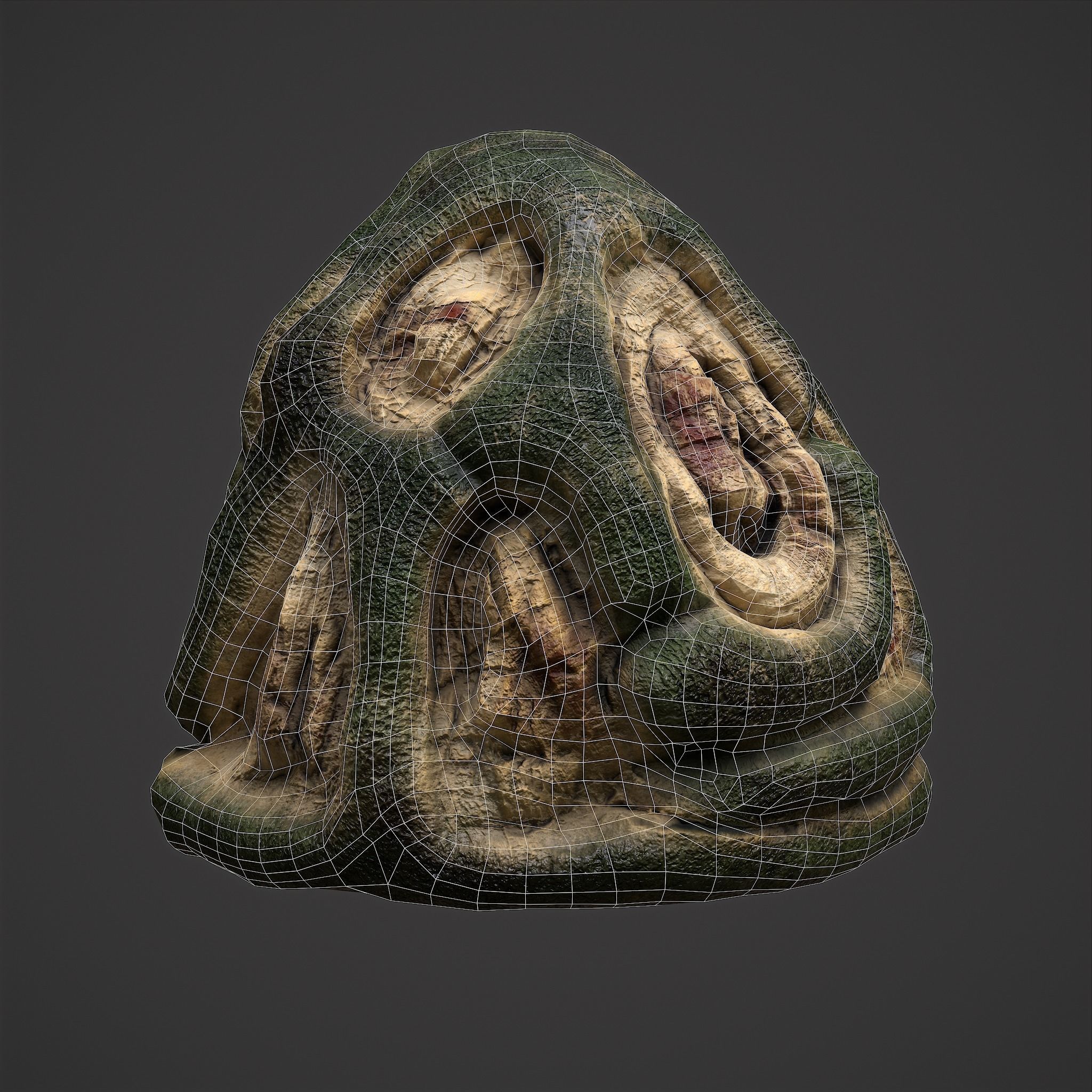 Viking Art Piece Low-poly 3D model_25