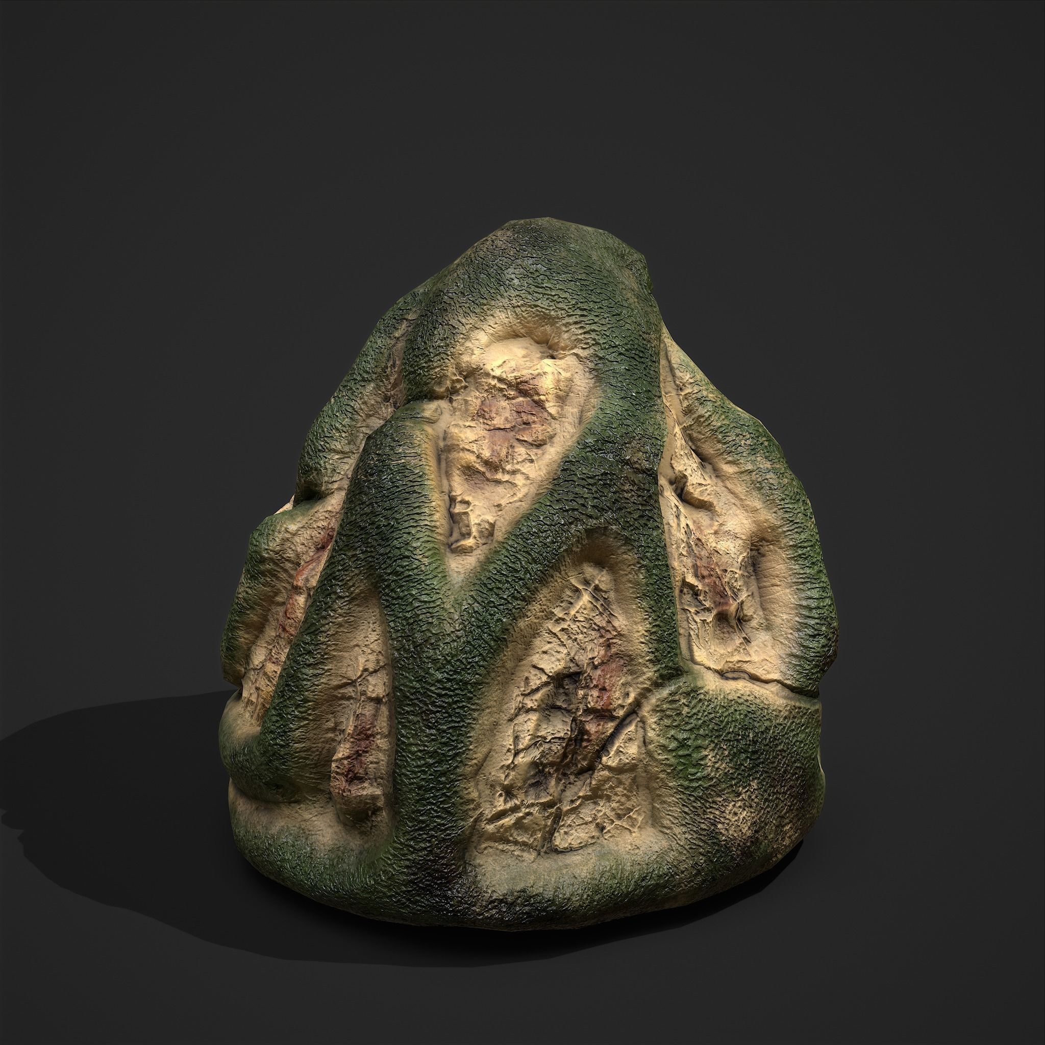 Viking Art Piece Low-poly 3D model_9