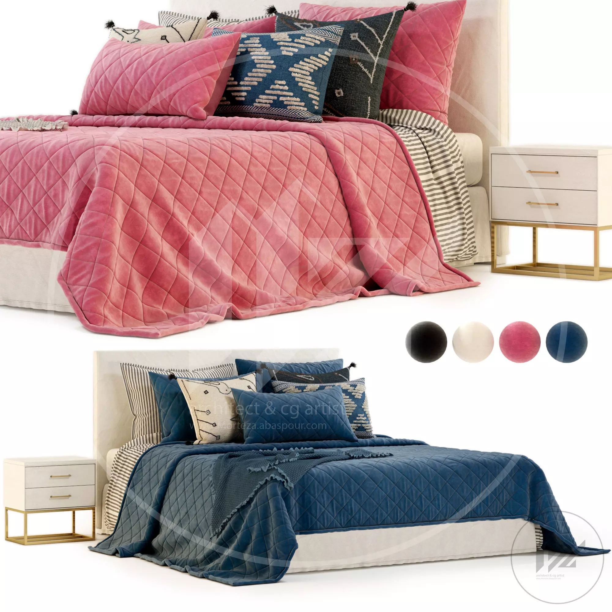 L and M home Bed 3D model
