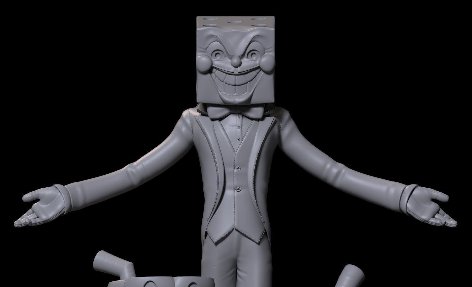 Fanart Cuphead Mugman and Kingdice - Diorama 3D print model_17