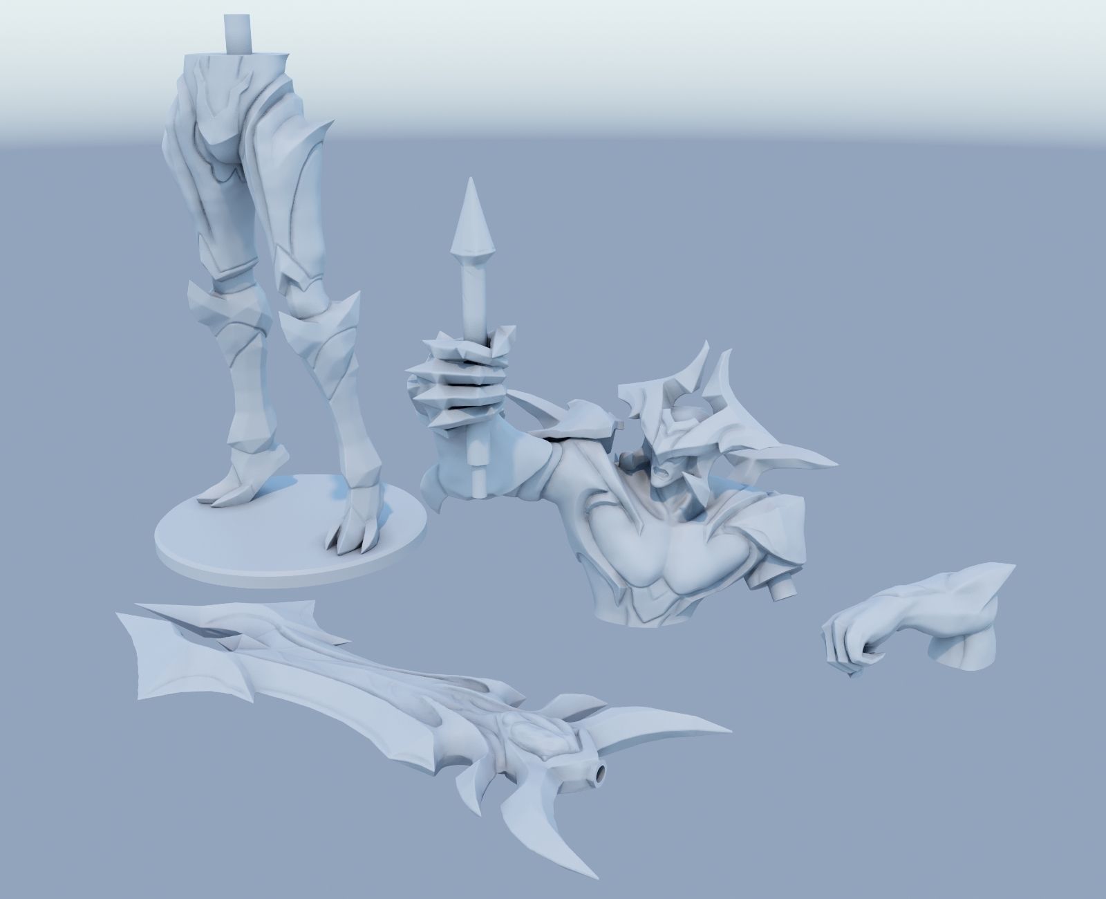 Aatrox League of Legends 3D print model 3D print model 3D print model_2