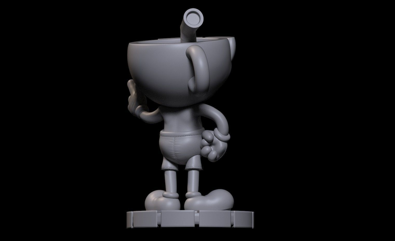 Fanart Cuphead - Statue 3D print model_7