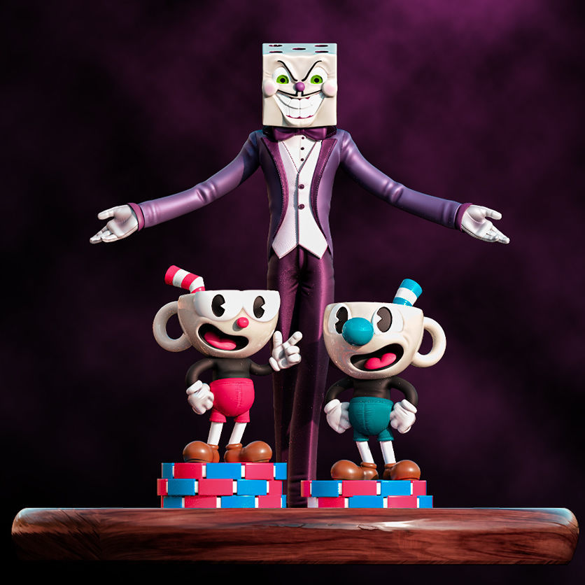 Fanart Cuphead - Statue 3D print model_3