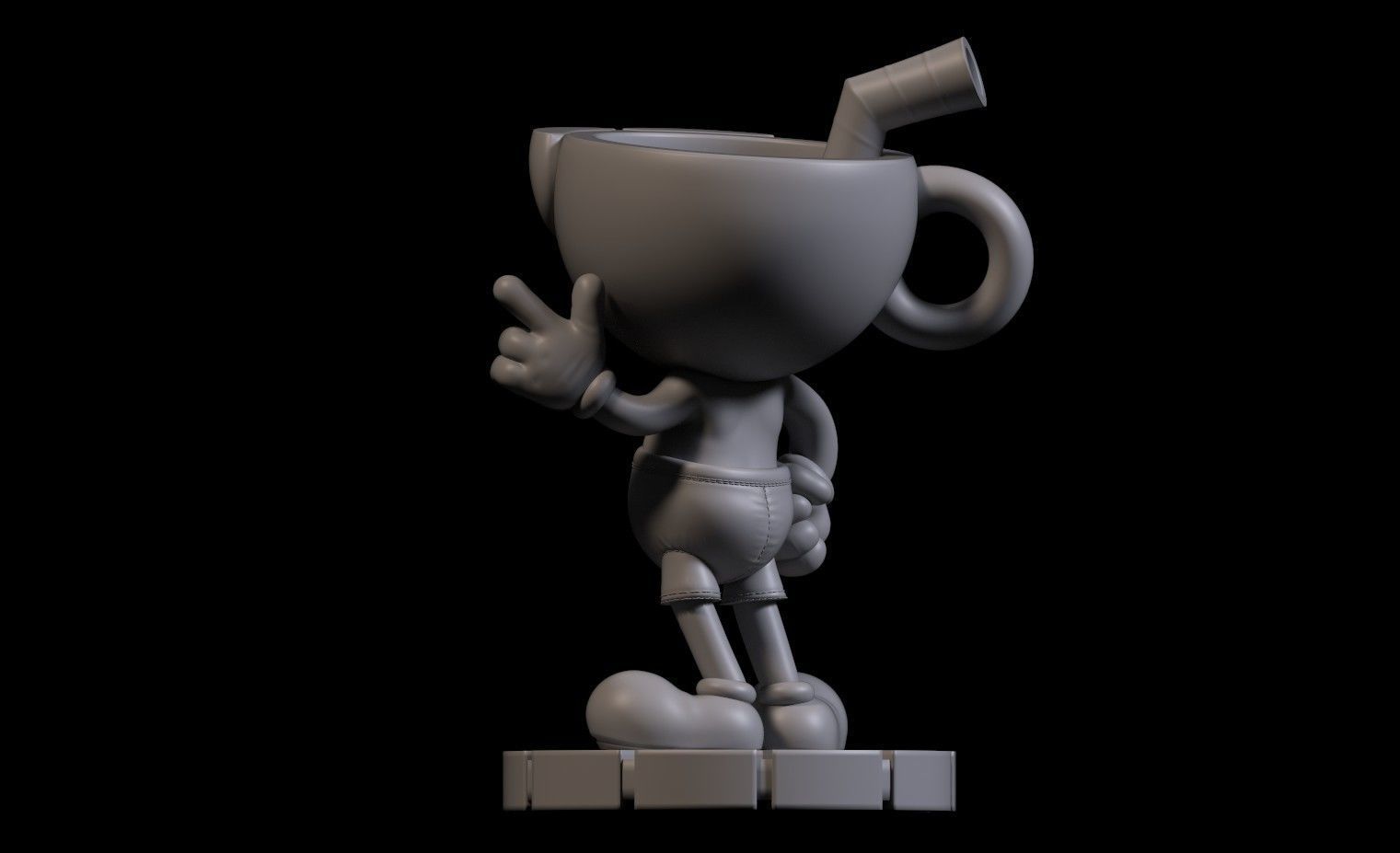Fanart Cuphead - Statue 3D print model_6