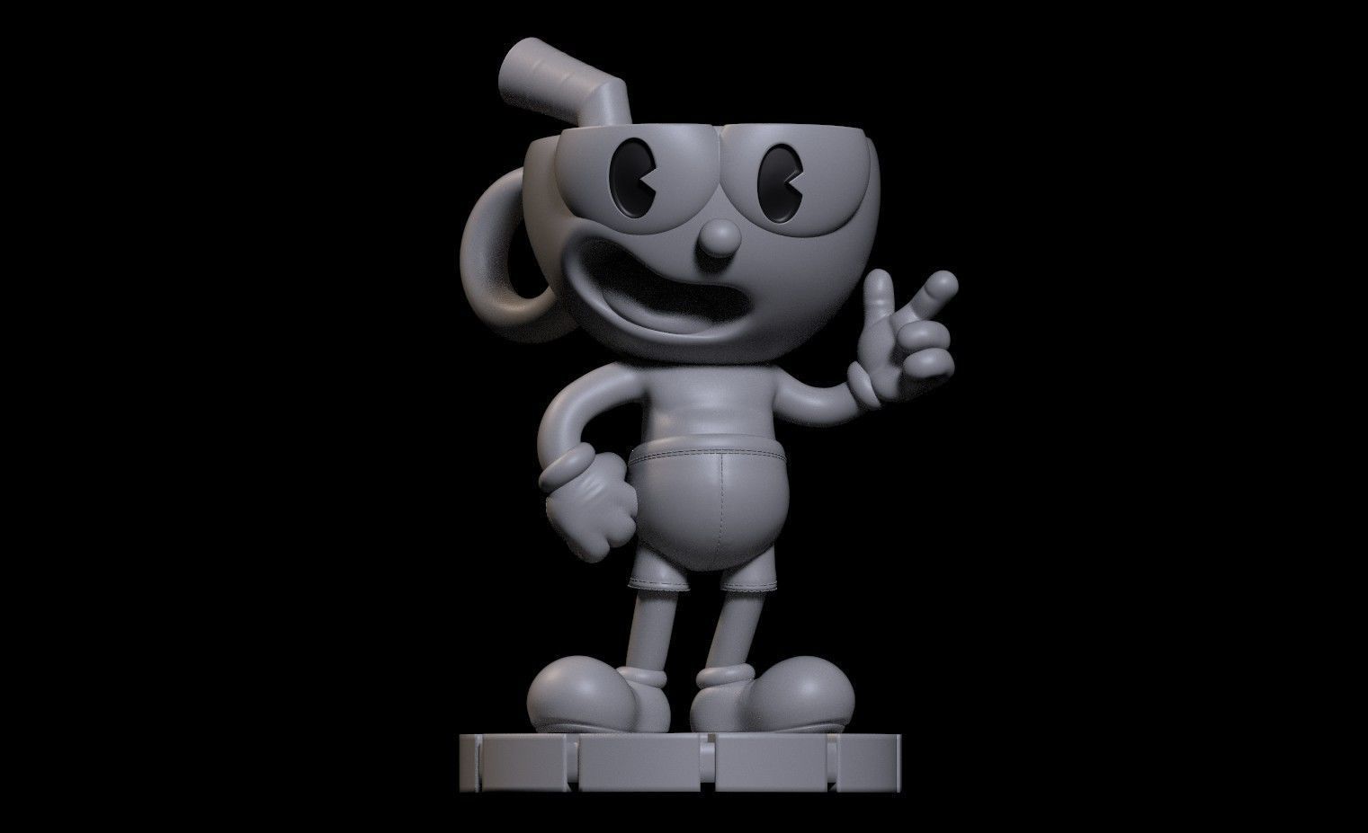 Fanart Cuphead - Statue 3D print model_5