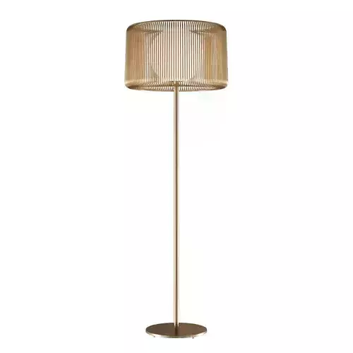 Designer floor lamp with double shade 3D model