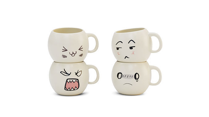 Cute Cups Collection 02 - Mug 3D model 2