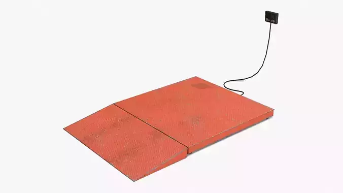 Industrial Weighing Platform Low-poly 3D model