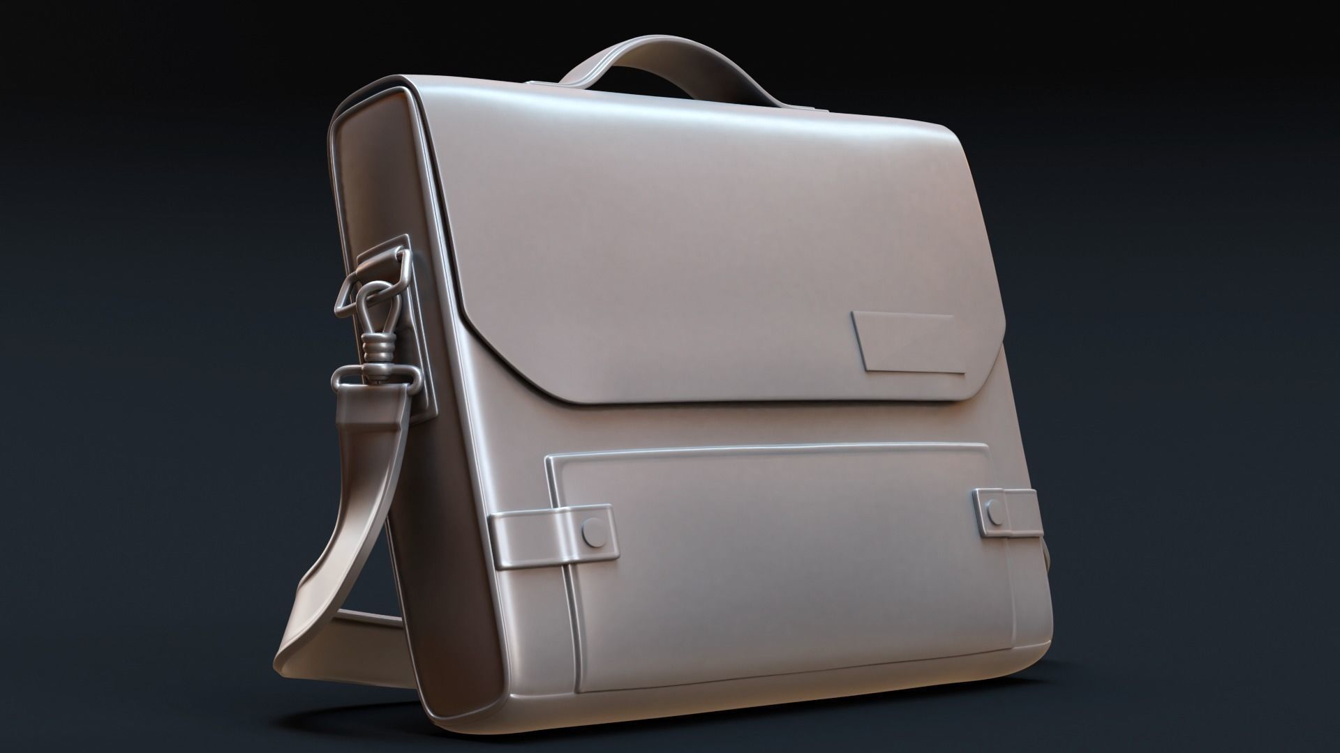 Leather Briefcase 3D model_8