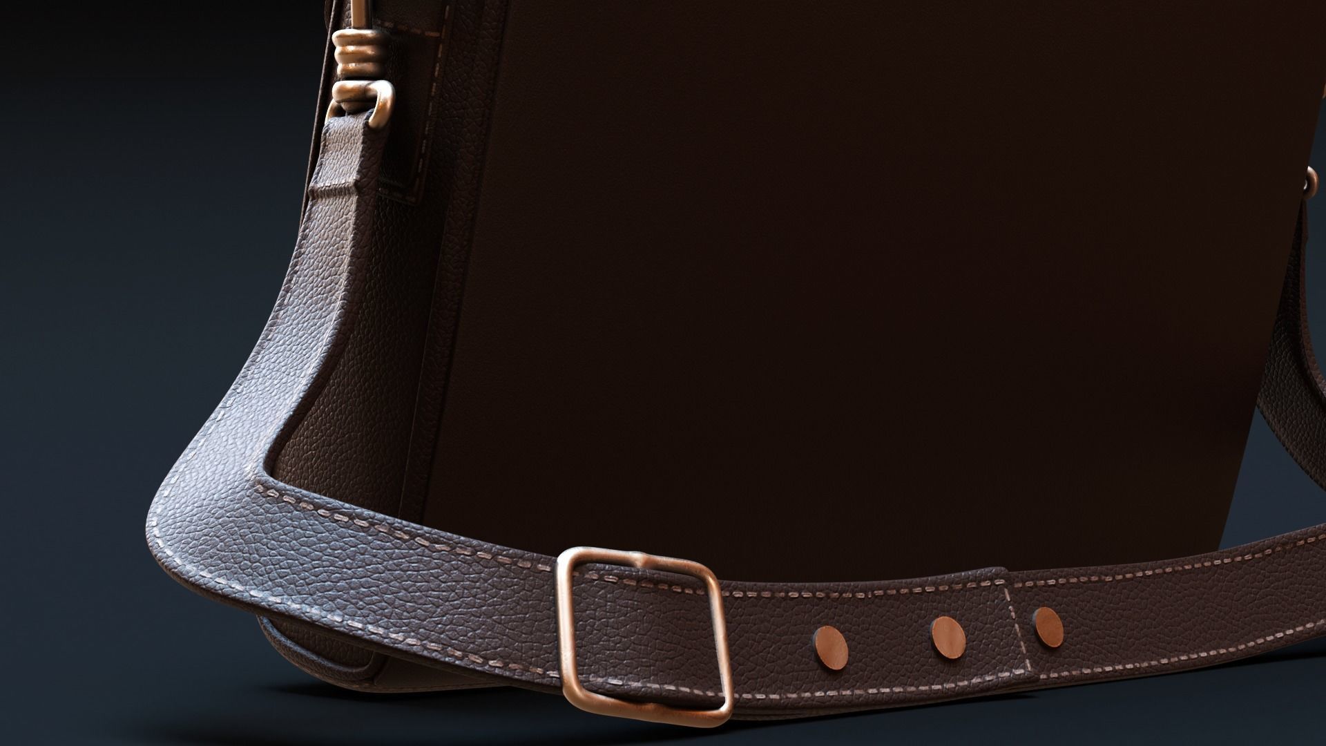 Leather Briefcase 3D model_6