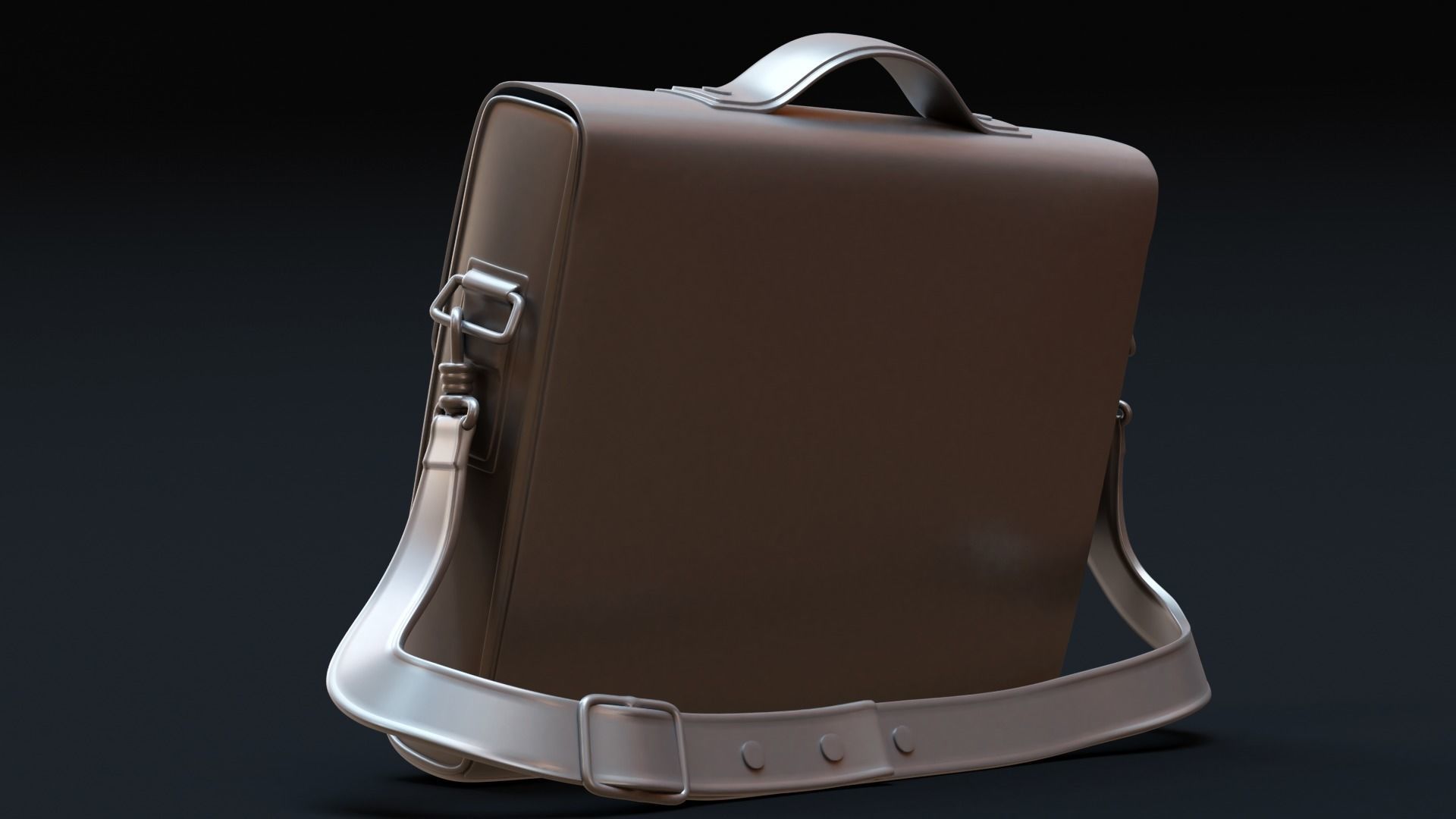 Leather Briefcase 3D model_9