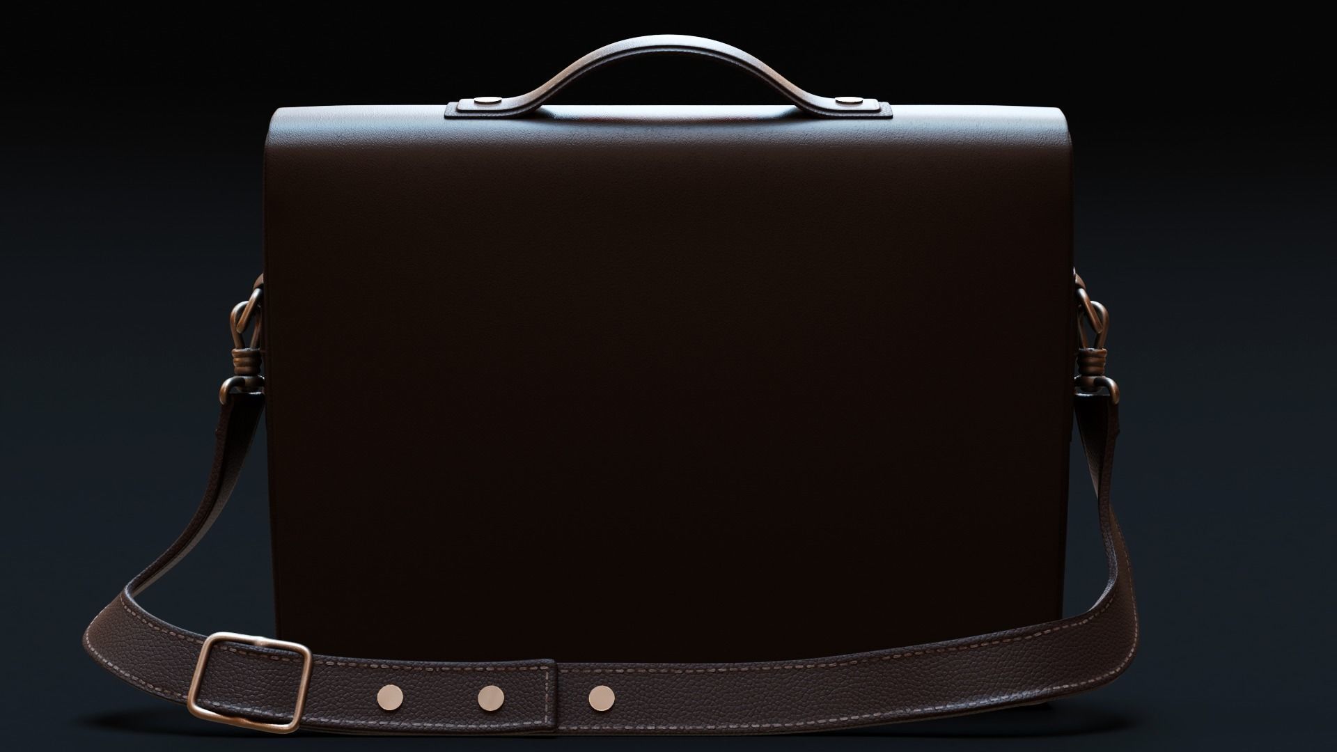 Leather Briefcase 3D model_4
