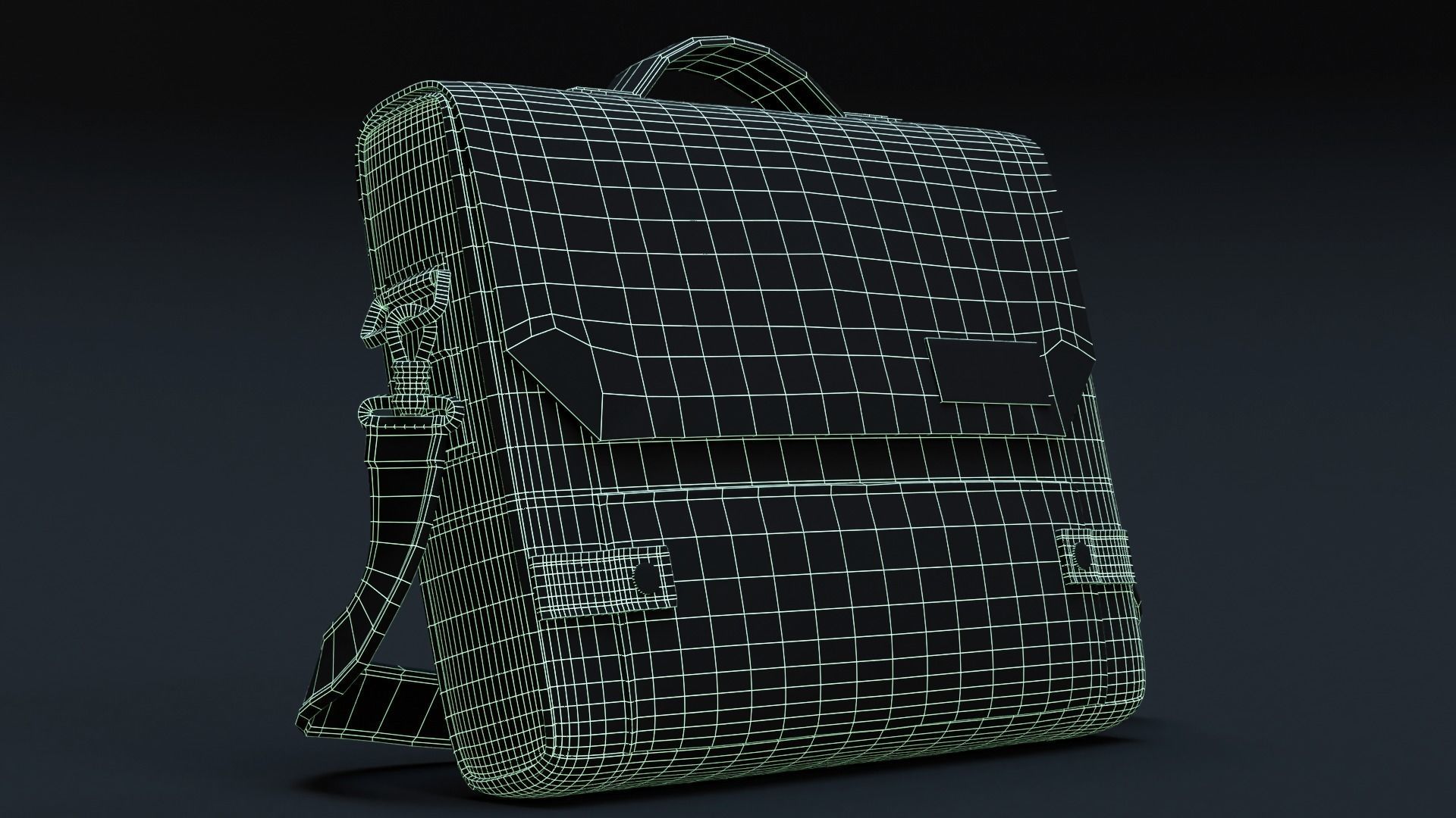 Leather Briefcase 3D model_12