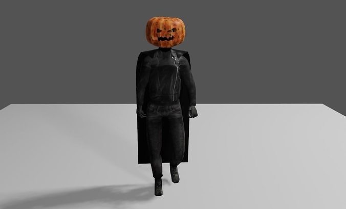 Halloween - Jack O Lantern - Man Low-poly 3D model