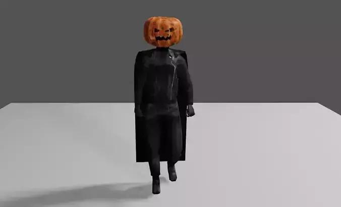 Halloween - Jack O Lantern - Man Low-poly 3D model
