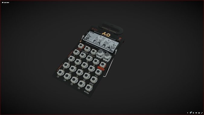 Teenage Engineering PO33 KO Low-poly 3D model