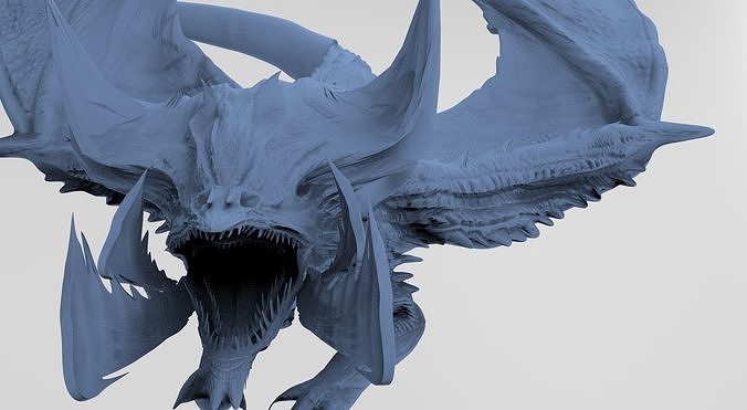 Sea monster Dragon hybrid 3D model