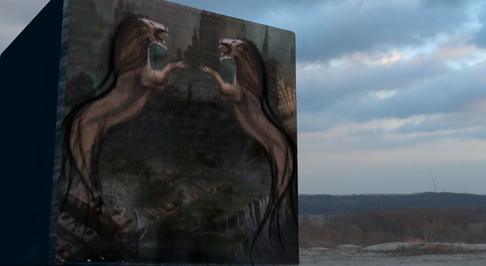 Throne Mural Painting Tribal 3D model_2