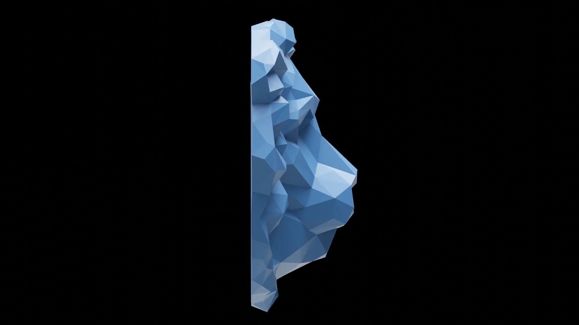 3D printable Lion Head abstract and detailed version 3D print model_10