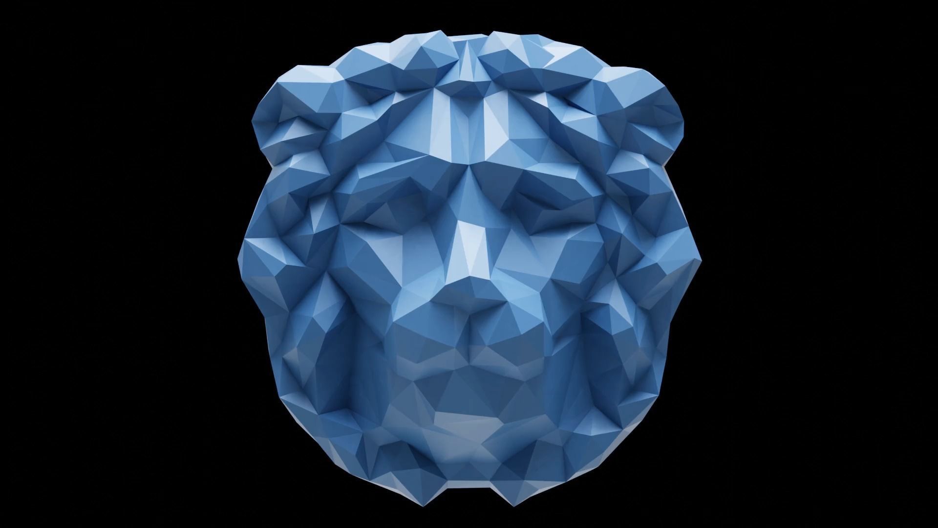 3D printable Lion Head abstract and detailed version 3D print model_2