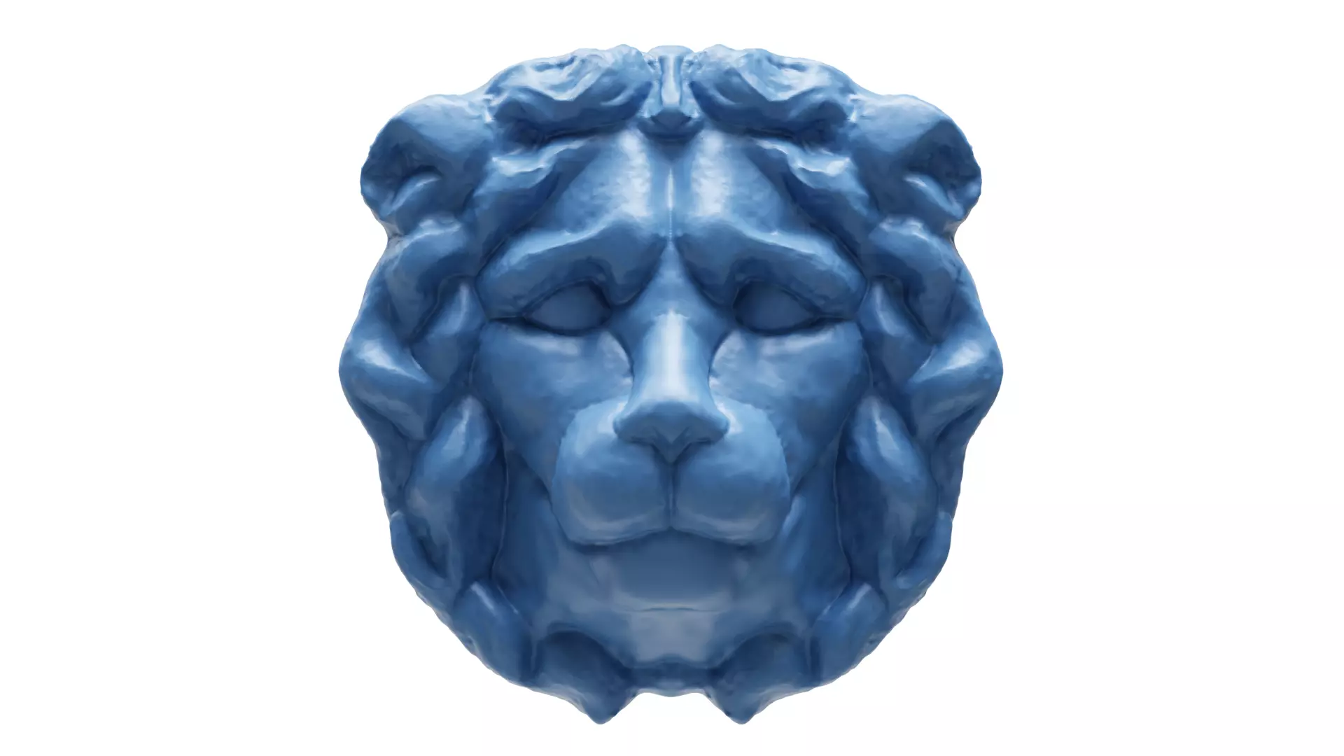 3D printable Lion Head abstract and detailed version 3D print model_0