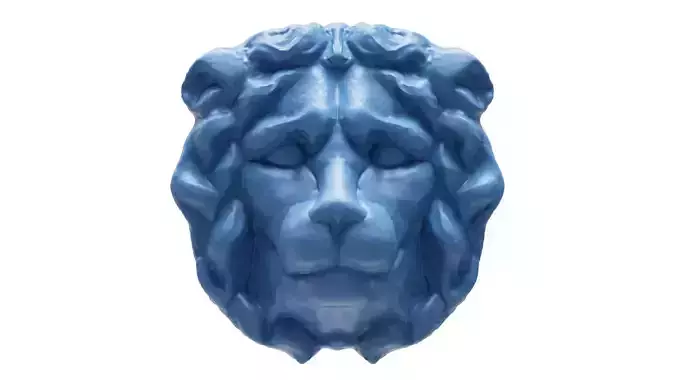 3D printable Lion Head abstract and detailed version