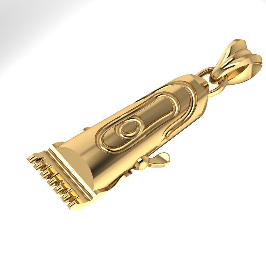 clipper pendant  3D print model_3