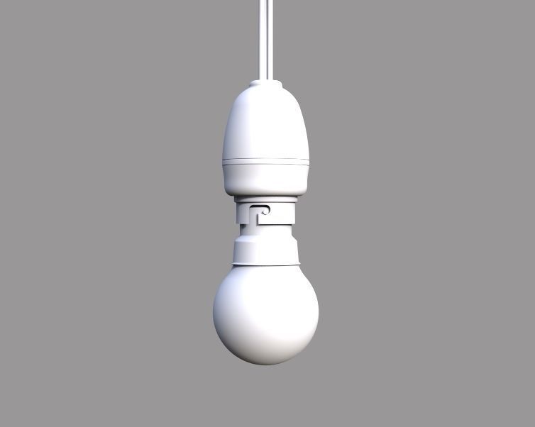 Electric Bulb Holder 3D print model_12