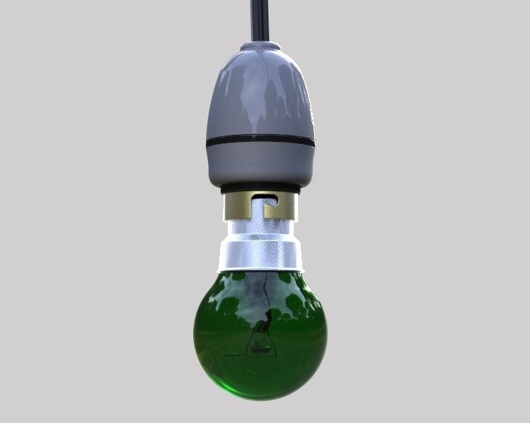Electric Bulb Holder 3D print model_2