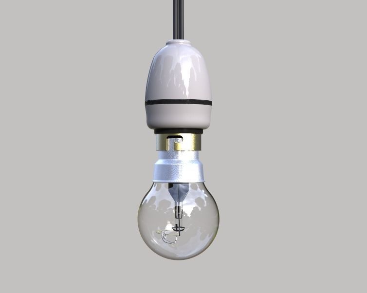 Electric Bulb Holder 3D print model_13