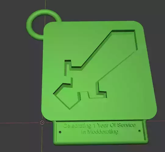 Twitch Mod Award Year of Service Commendation 3D print model