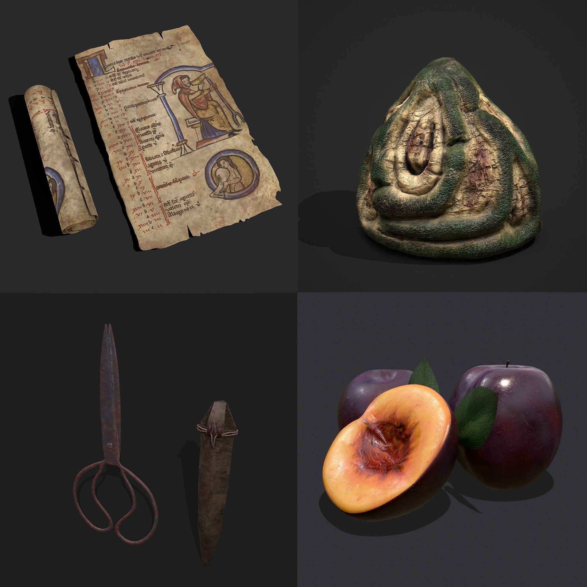 Medieval Prop Mix Nine 3D Model Collection_4
