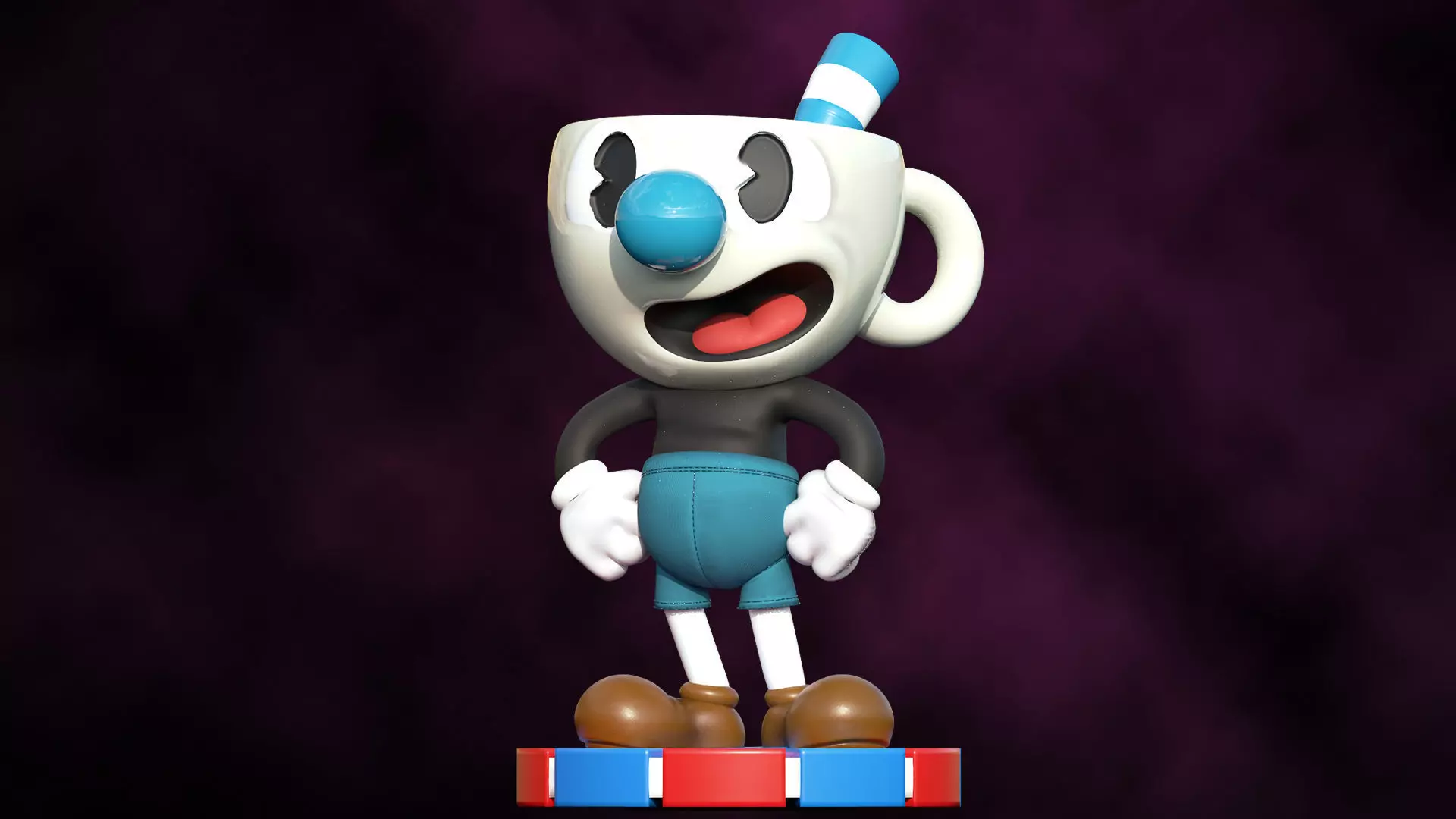 Fanart Mugman from cuphead - Statue 3D print model_0