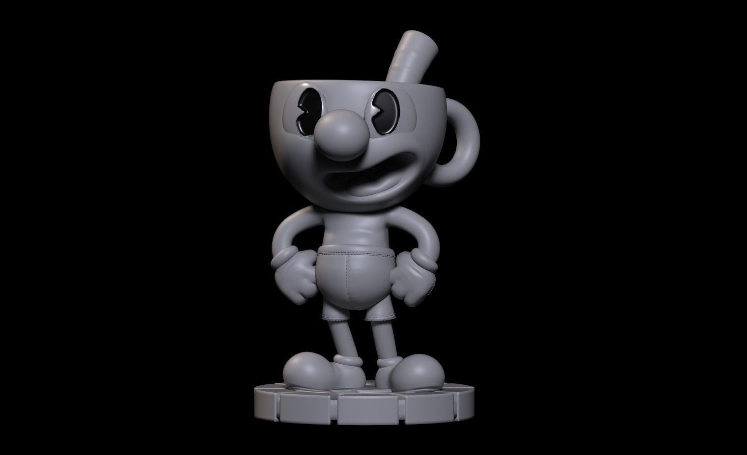 Fanart Mugman from cuphead - Statue 3D print model_9